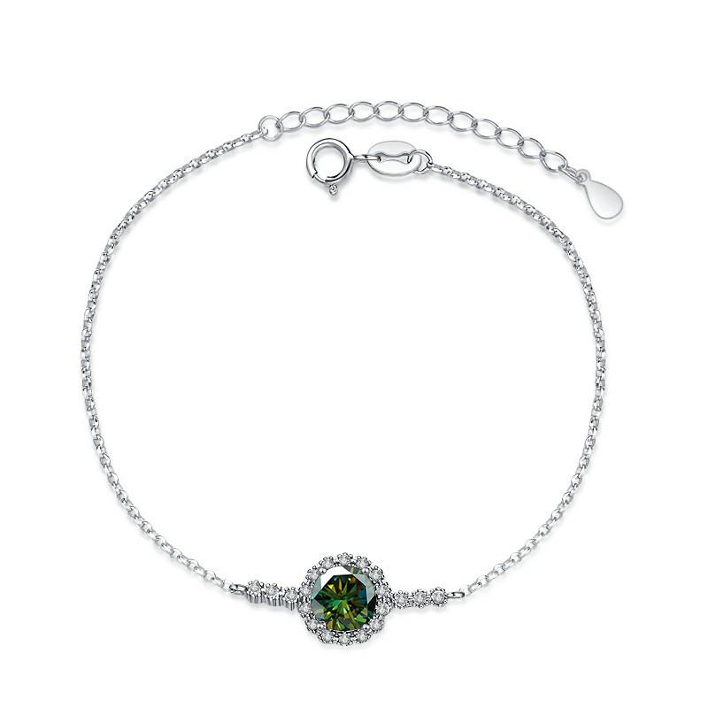 Bague Ringen Стерлинговое серебро S925, двухрядная дрель со звездами, D цвет, браслет из камня моссана, женская ниша, 1 карат, бриллиант моссана