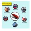 5x Red Teardrop Roof Marker Running Lights 24V Waterproof – Top Cab Decoration Lights for Heavy Duty Trucks