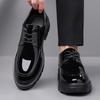 Модная мужская кожаная обувь на толстой подошве, официальный дизайн в стиле дерби, для бизнеса, вечеринок, высокое качество, черная, для взрослых, увеличивающая рост, новая