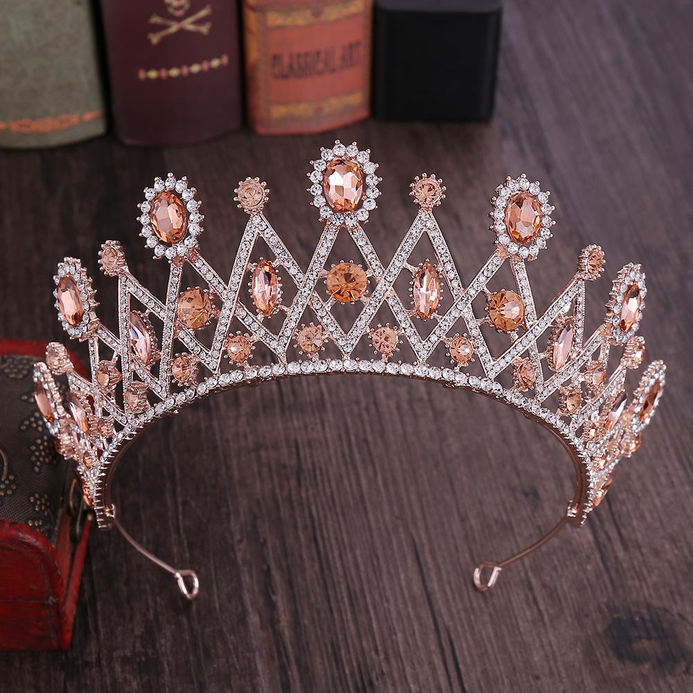Bridal Tiara, Geometric Type Rhinestone Wedding Festival Bridal Crown Headband Accessories
