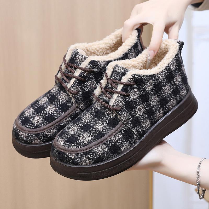 Зимние женские хлопковые туфли с бархатом для сохранения тепла и комфорта. Туфли Дуду для выхода в свет, хлопковые туфли с мягкой подошвой и удобные хлопковые туфли