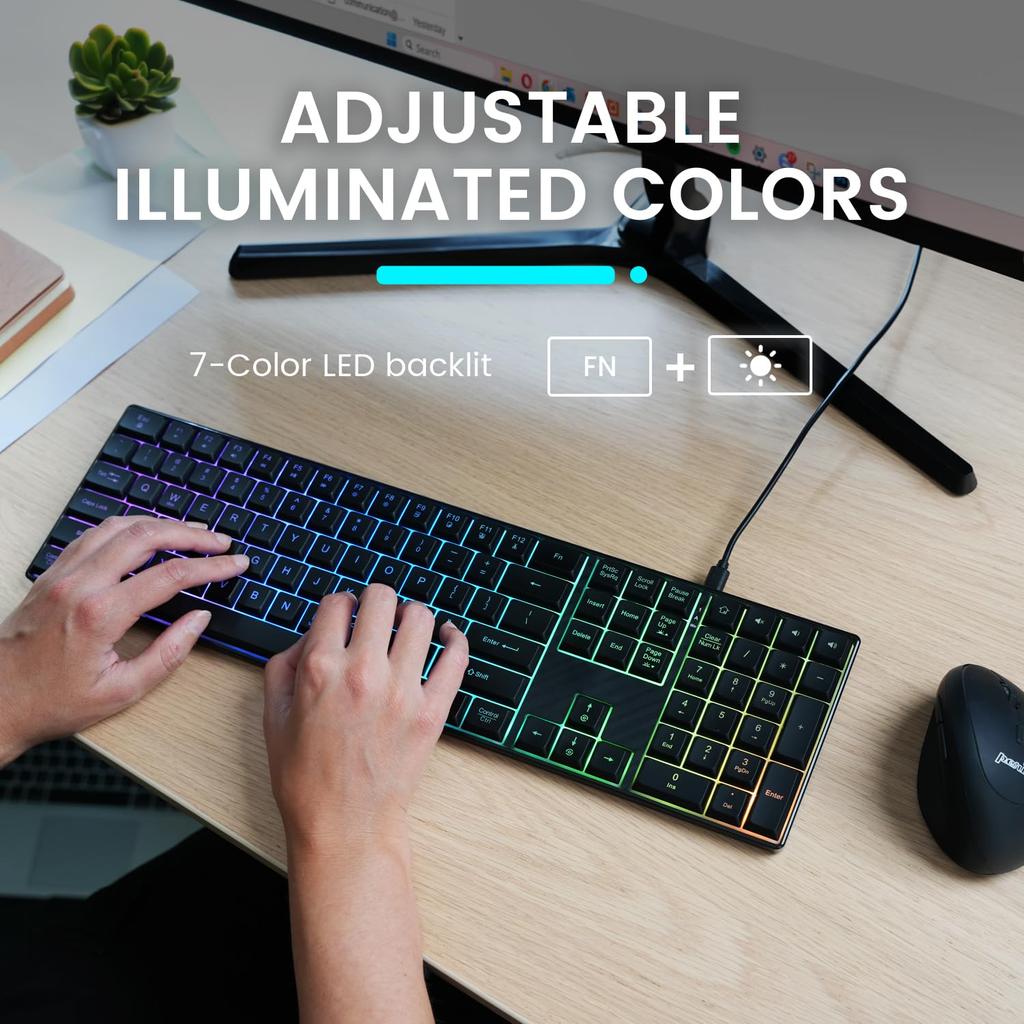 II Backlit Keyboard Wired English Layout Pantograph Keys PERIBOARD-329