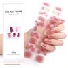 2 Pieces Semi Cured Gel Nail Strips for Women Gel Nail Sticker Long Lasting Gel Nail Wraps with Soft Glossy Gel Finish