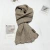 Versatile Autumn and Winter New Solid Color Soft Cashmere Scarf Women's Autumn and Winter New Warm Neck Scarf Portable Knitted Scarf