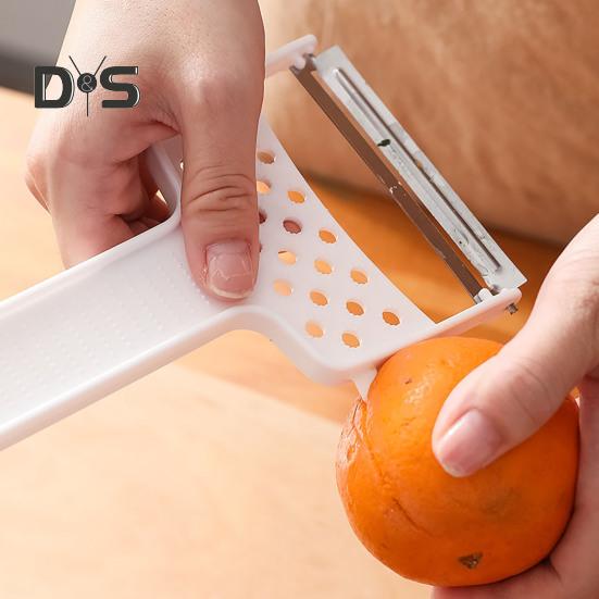 Ручная овощечистка с удобной ручкой, устойчивая к коррозии, прочная тыква, фиолетовый инструмент для затирания картофеля