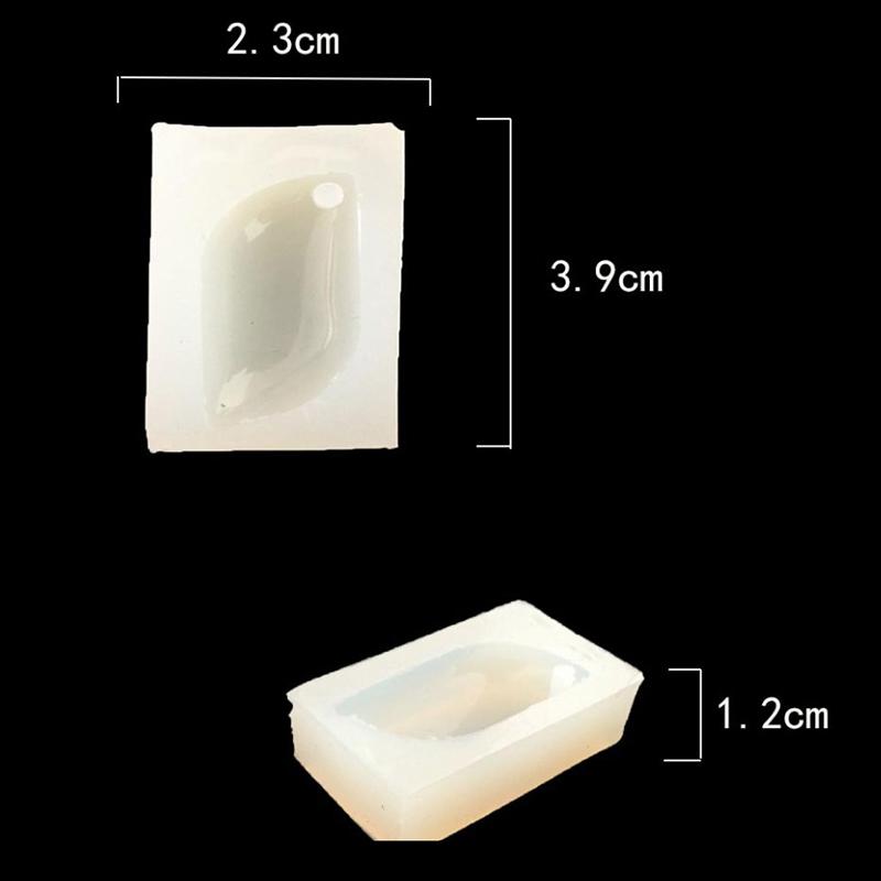 5Pcs/Set Keychain Silicone Mold Set Round Rectangle Pendant Jewelry Making Mould