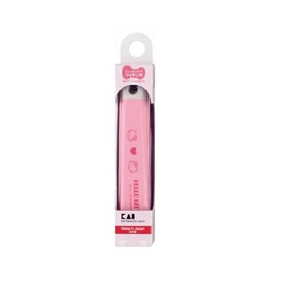 KAI Hello Kitty Новая стандартная кусачка для ногтей M, Изогнутое лезвие, Сделано в Японии, KK2508