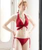 Купальник Бикини натуральный, но упругий Ап красный [Sanai Paradise] комплект, [Натуральный Бюстгальтер], бикини без косточек, 55-53-3-1652,