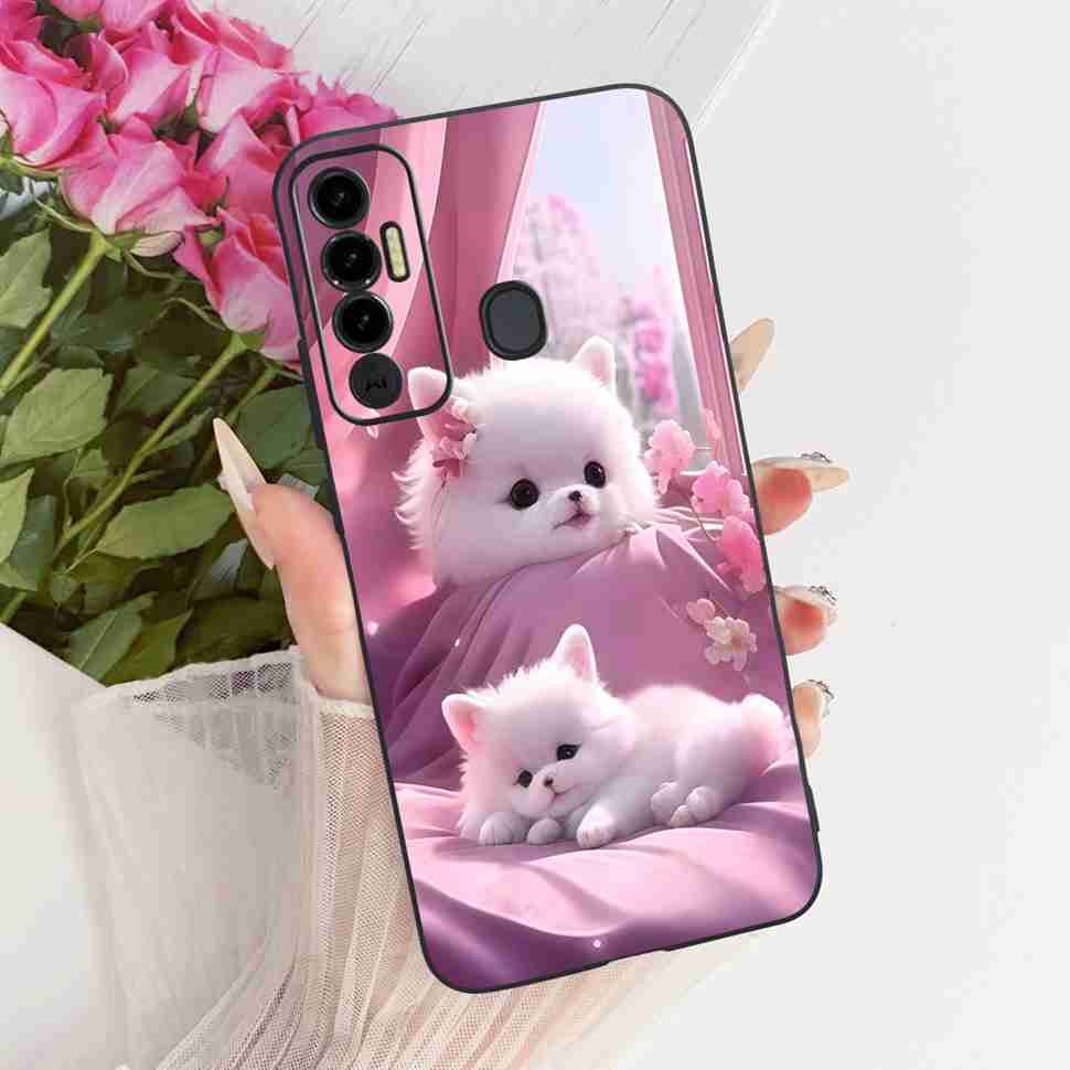 Simple Design Cartoon For Tecno Spark 7P KF7j Case Silicone TPU Black Cover For Tecno Spark7P 7p 6.8" Bumper Phone Cases Fundas