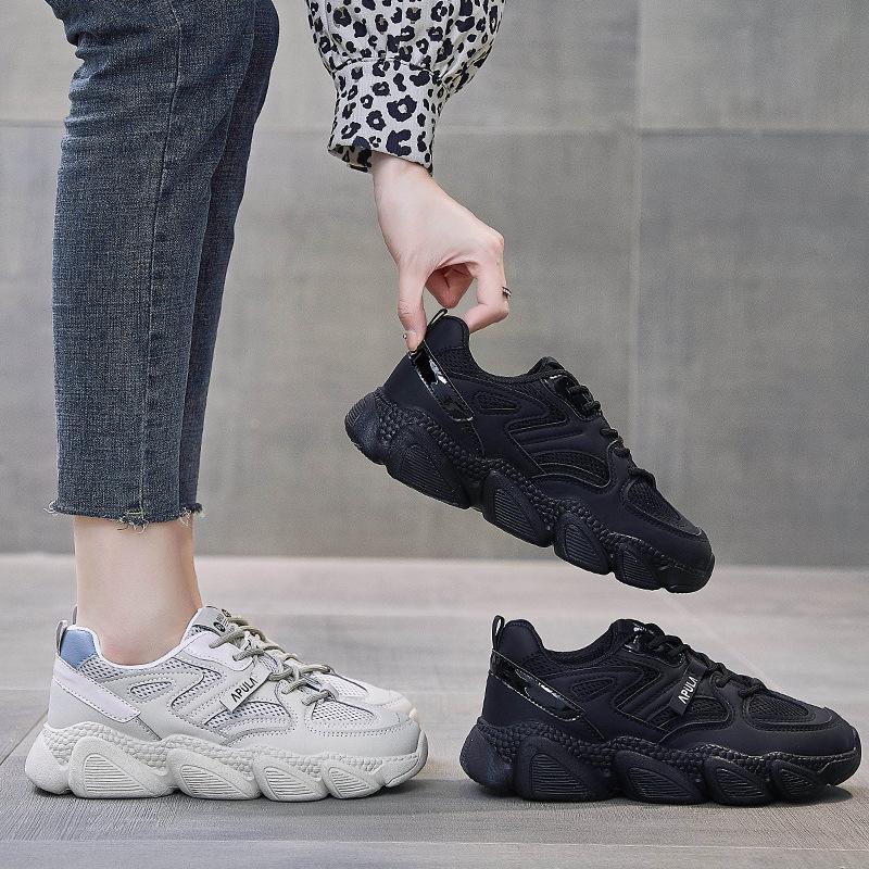 Инс папины кроссовки женские весенние новые студенческие беговые спортивные туфли увеличивающие рост уличные повседневные туфли