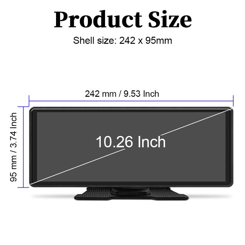 10,26-дюймовый автомобильный стереоприемник, беспроводной монитор CarPlay, Android, сенсорный экран, Bluetooth, автомобильный проигрыватель, автоматический MP5-плеер