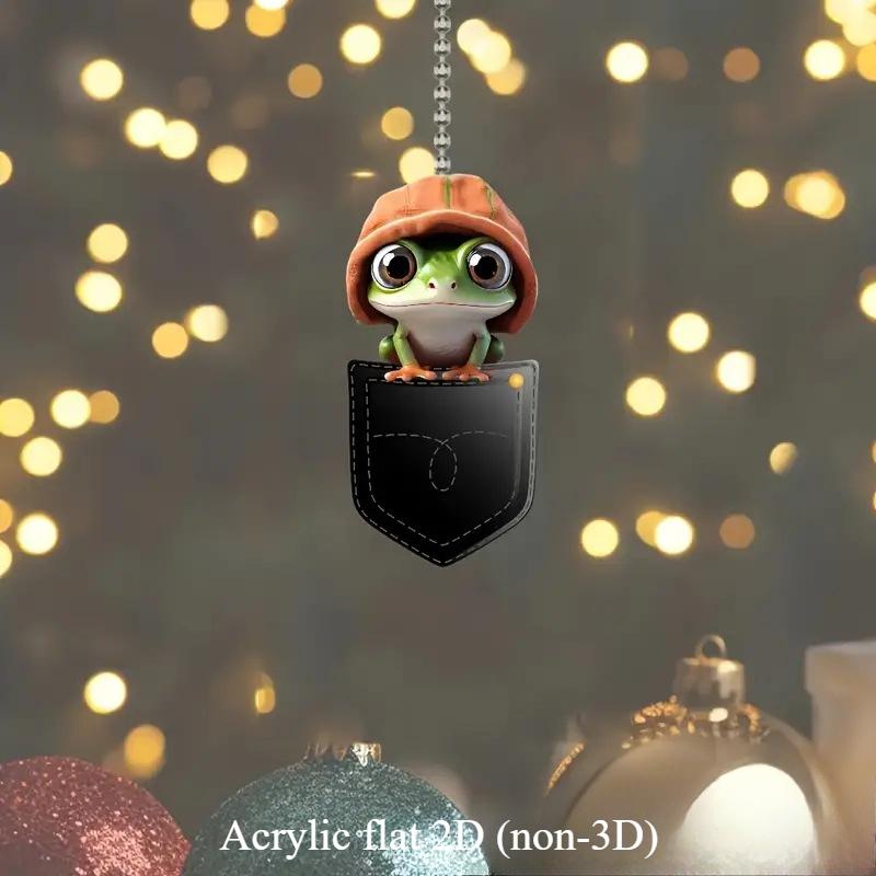 Новый карманный милый лягушонок альпака щенок котенок серия акриловая плоская подвеска украшение для зеркала заднего вида автомобиля подарок подвеска украшение на рождественскую елку