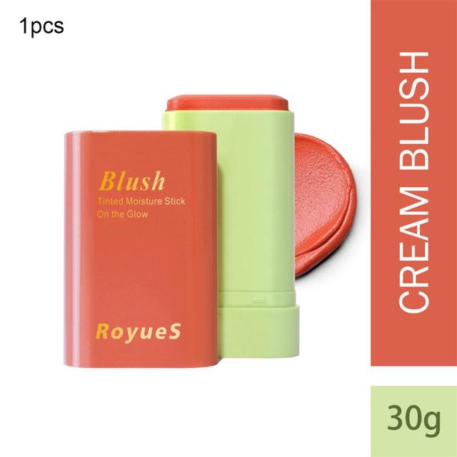 Multi-function Blush Stick Natural Cheek Face Rouge Blusher Cream Lasting High Color Rendering Brightening Skin Tone Waterproof