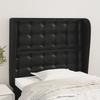 VidaXL Headboard with Ears Black 93x23x118-128 Cm Faux Leather3118034