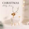 Christmas Tabletop Reindeer Ornament Wooden Silver Stand Holiday Home Decor