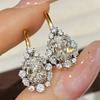 WUIHA 925 Sterling Silver Pear Cut Sapphire High Carbon Diamond Drop Dangle Wedding Engagement Cocktail Earrings Fine Jewelry