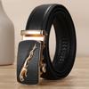 Men's Earth Green Leather Belt Yellow Cowhide Red Automatic Buckle Belt Blue White Orange Color Pant Belt