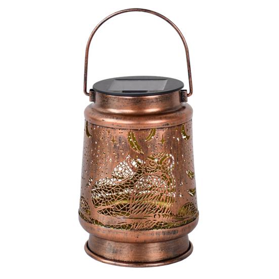 Солнечный фонарь водонепроницаемый металлический полый фонарь с рисунком бабочки и цветка на солнечной батарее светодиодный светильник для наружного декора сада, двора, патио