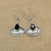 Black Onyx 925 Sterling Silver Axe Earrings, Gemstone Handmade Women Hatchet Earrings
