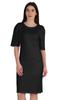 Womens Elbow Sleeve Regular Fit Tshirt Dress With Front Pockets