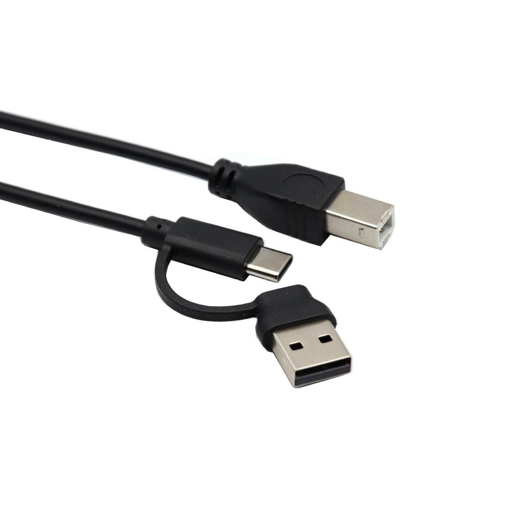 2-в-1 USB-C/Micro USB кабель для принтера и электропианино для Android