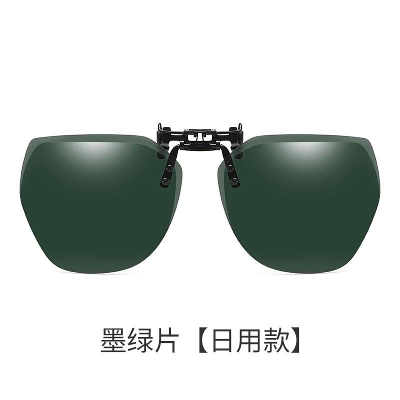 Полигональные солнцезащитные очки с зажимом Поляризованные солнцезащитные очки с зажимом для вождения Мужские и женские солнцезащитные очки для близорукости Очки ночного видения с зажимом