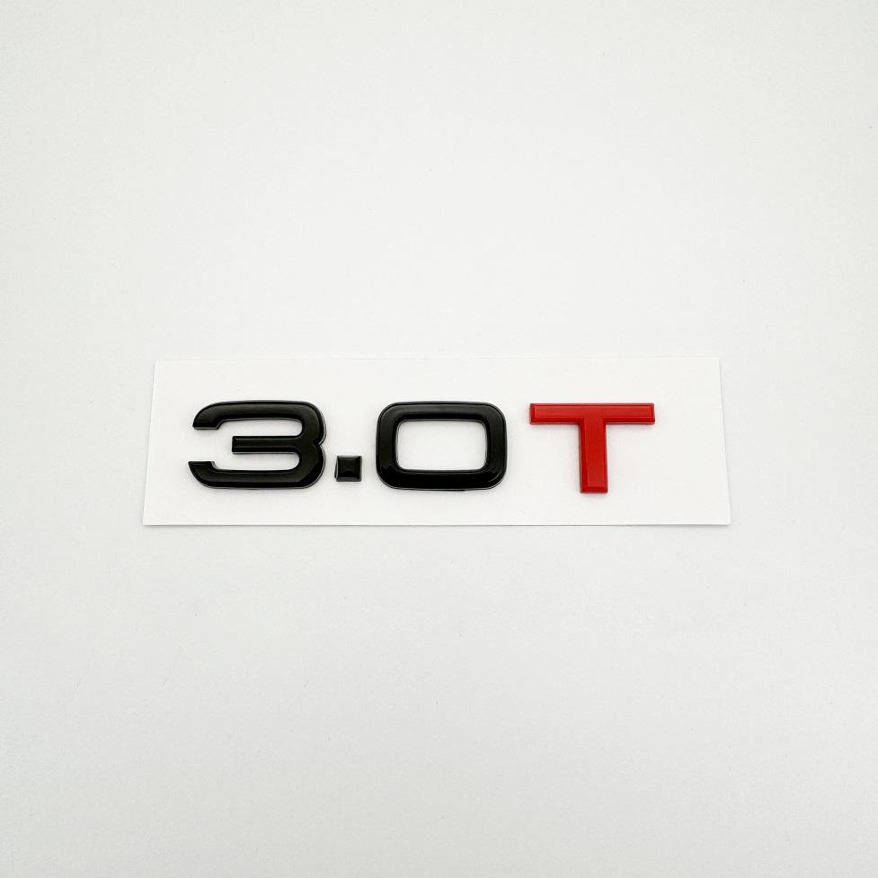 3D ABS 1.8T 2.0T 3.0T Черно-красный Эмблема Багажник Автомобиля Буквы Логотип Значок Наклейки Для A1 A3 A4 A5 A6 A7 A8 Q2 Q3 Q5 Q7