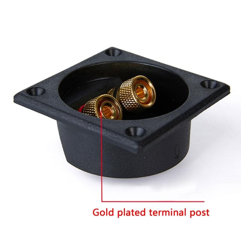 Two Binding Post Spring Cup Terminals Box For Professional Subwoofer Speaker System DIY Installation