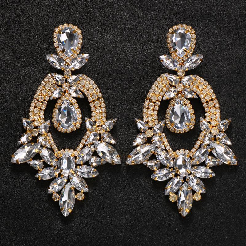 Stonefans желтые серьги-капли с кристаллами, роскошные ювелирные изделия для женщин, висячие серьги с преувеличенными стразами, аксессуары для ушей королевы