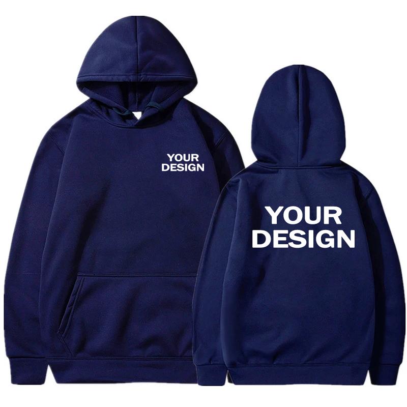 Custom Prints Men's Women's Hoodies Loose Casual Wear Solid Color Hoodies Long Sleeve Hooded Personality Streetwear Sweatshirts