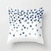 Watercolor Blue Cushion Cover Abstract Marble Geometric Pattern Sofa Pillowcase Bedroom Home Decor Car Office Decorative 45x45cm
