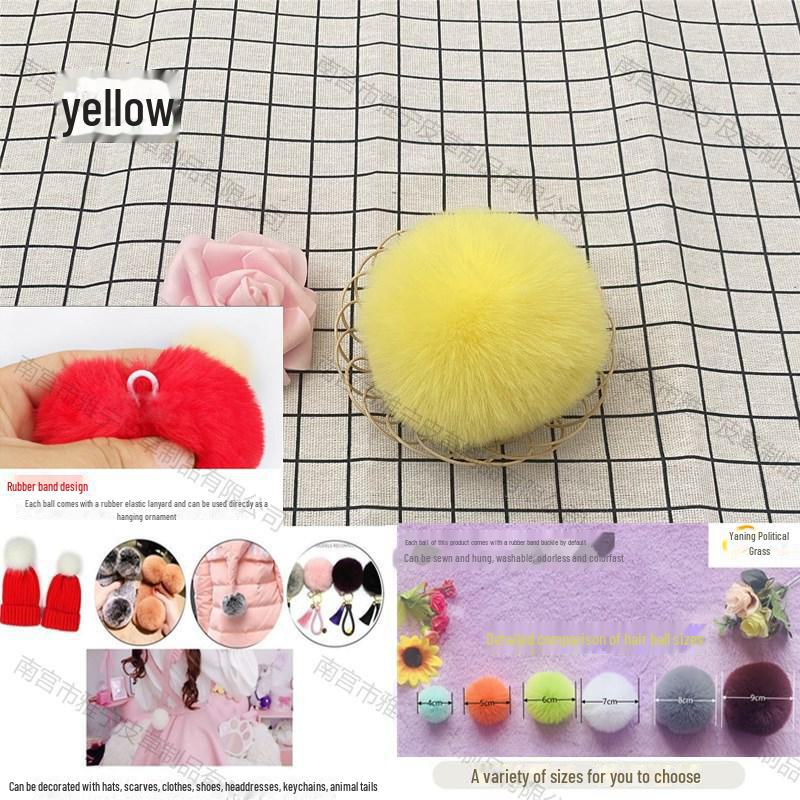 Помпоны из меха кролика Рекс для украшений, одежды, обуви, головных уборов, брелоков и сумок