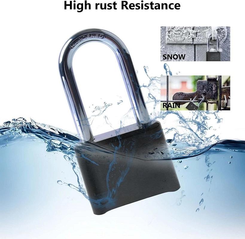 Big 4 Digit Combination Lock Shackle Outdoor Waterproof Padlock for School Gym Locker Gate Hasp Storage Box Fence Case Door Lock