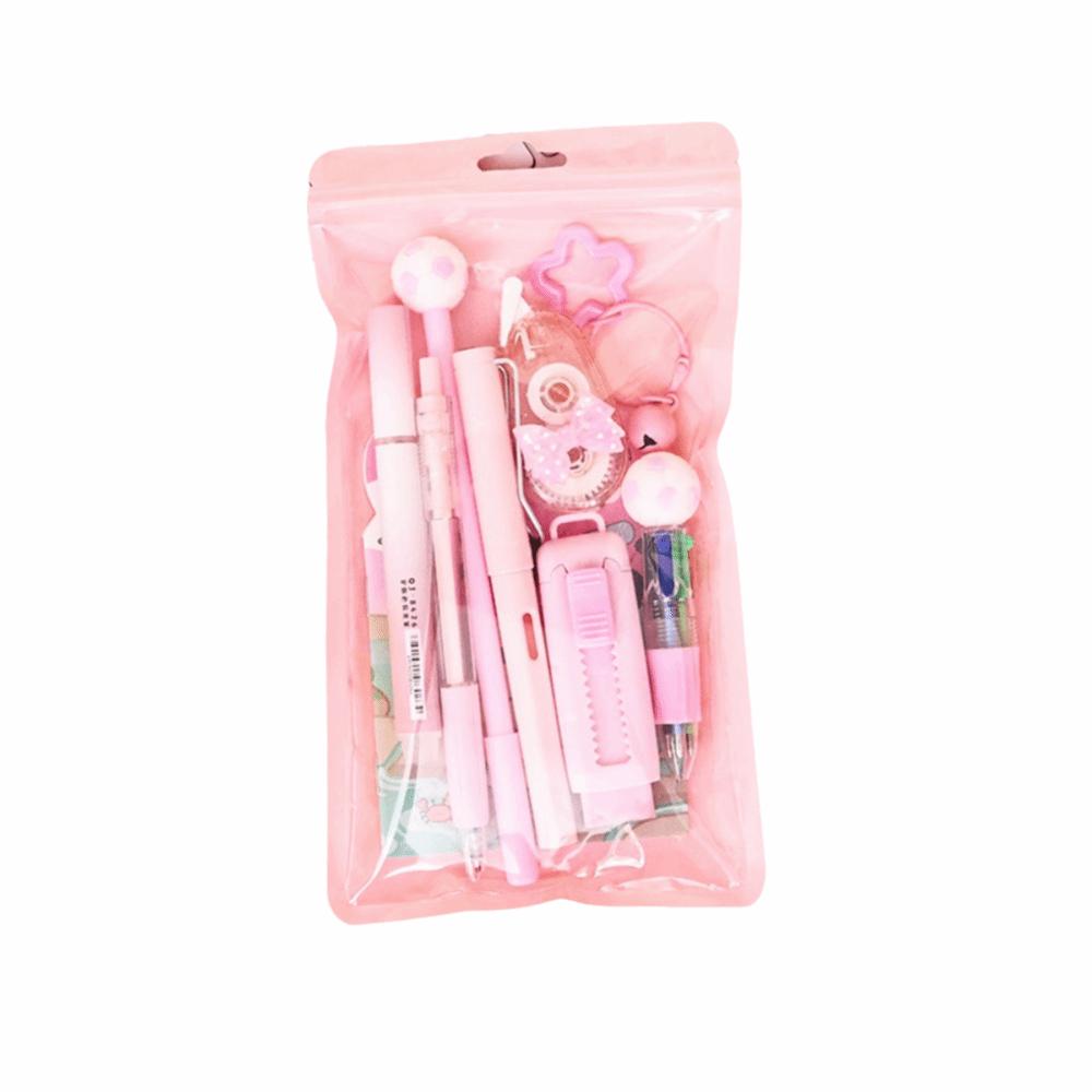 Cartoon School Stationery Set 6 Color Pens Cartoon Stationery Set for Primary School