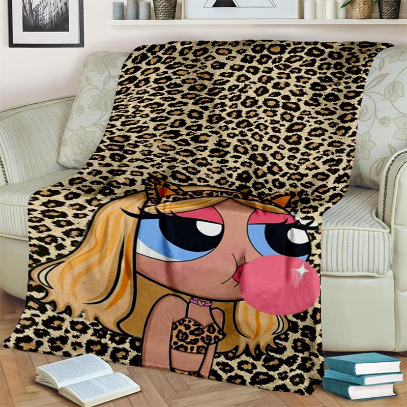 Милое одеяло с героями мультфильмов для девочек P-Powerpuff, мягкое одеяло для дома, спальни, кровати, дивана, пикника, путешествия, офиса, отдыха, одеяло, детское одеяло