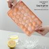 Round Ice Cube Mold with Lid - Ice Ball Maker for Home Refrigerator