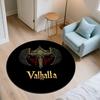 Viking Battle Axe,Round Area Rug,Carpet Rug for Living Room Bedroom Sofa Playroom Decor,Non-slip Floor Mat