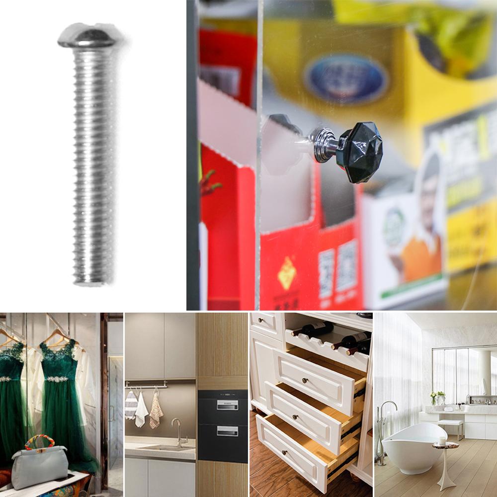 Wardrobe Cabinet Handles Diamond Shape Pull Handle Door Knobs Cupboard Pulls Crystal Glass Knobs