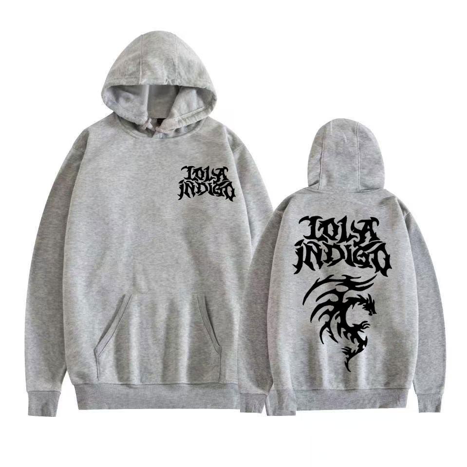 Pop Singer Lola Indigo's Printed Hoodie, Men's Fashion Aesthetic Hoodie, Hip-hop Casual Sportswear, Pullover Hoodie