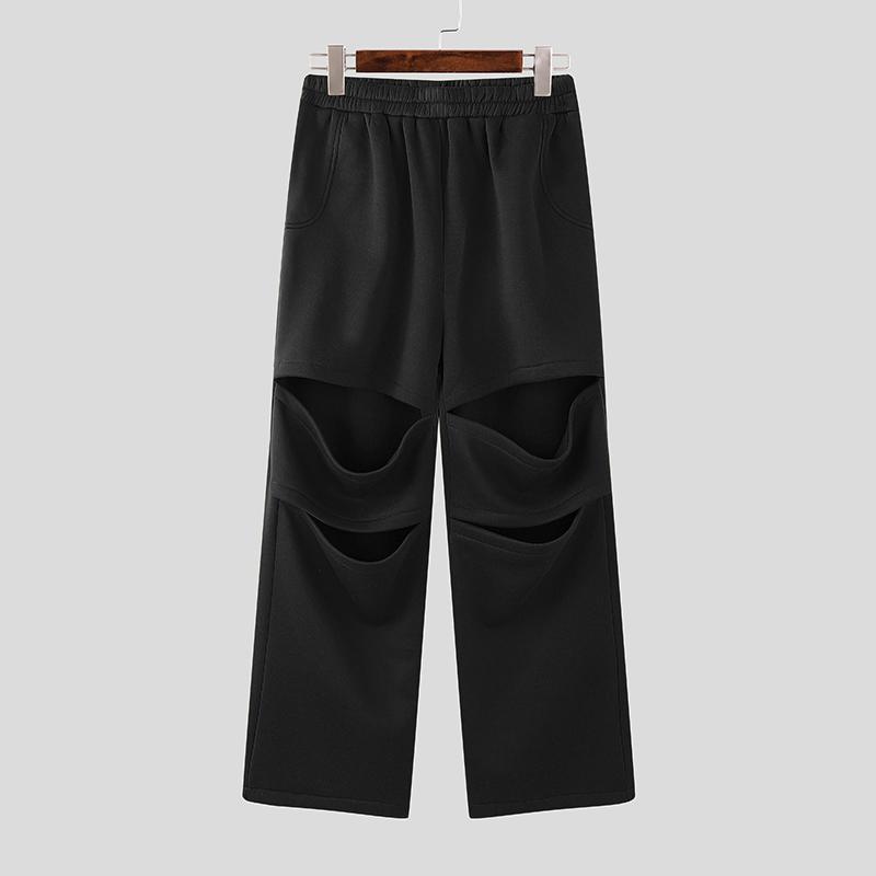 INCERUN Мужские эластичные талии вырез полые длинные спортивные брюки спортивные штаны