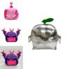 Мягкая игрушка Blox Fruits в коробке с леопардовым принтом фиолетового цвета, мягкая и пушистая фигурка животного