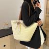 Straw Beach Bag Summer Woven Tote Bag Large Capacity Shoulder Commuting Woven Bag for Women Straw Purses and Handbags Woven Bag