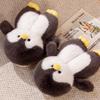 Women's Cozy Penguin Fuzzy Slippers - Non-Slip Soft Sole, Heel-Covered, Cotton House Shoes, Couple Style
