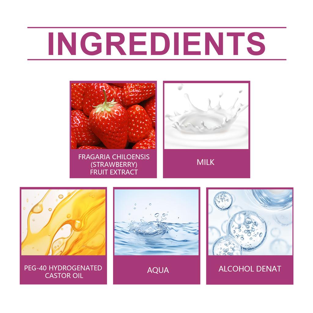 Женские духи Rollerball, уникальный аромат, легкий, стойкий, сладкий, уверенный, нежный аромат клубники и молока. 10 мл