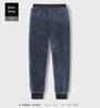 Men's Plus Velvet Thickened Cotton Trousers - Warm, Casual Autumn/Winter Sports Pants with Lambskin