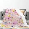Cartoon Cute Printed Flannel Blanket, Shawl Blanket, Sofa Blanket, Daily Shawl Blanket