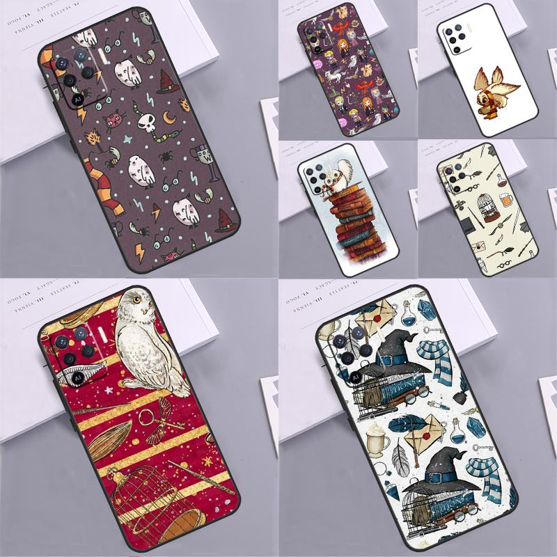 Мультяшный коллаж с совой Чехол для телефона Для Oppo A18 A38 A58 A78 A98 A74 A94 A54 A40 A60 A80 A16 A76 A96 A15 A57S A17 A77