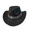 Adjustable Cowgirl Hat Shapeable Wide Brim Western Hat Trendy Cowboy Hat  for Men and Women