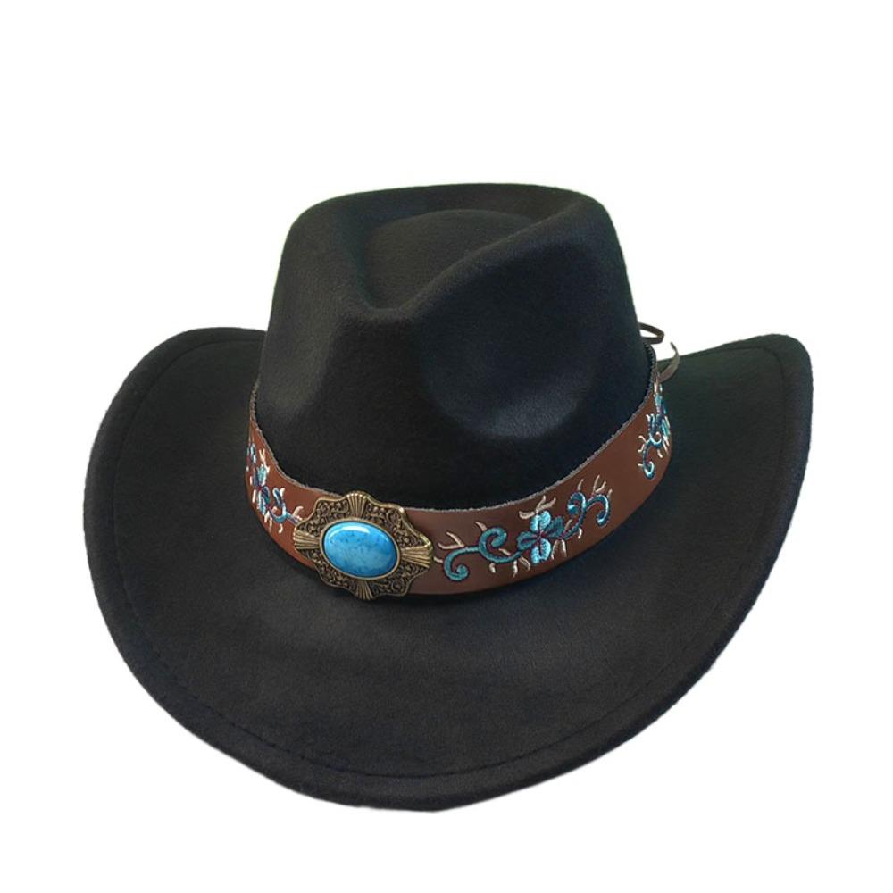 Adjustable Cowgirl Hat Shapeable Wide Brim Western Hat Trendy Cowboy Hat for Men and Women