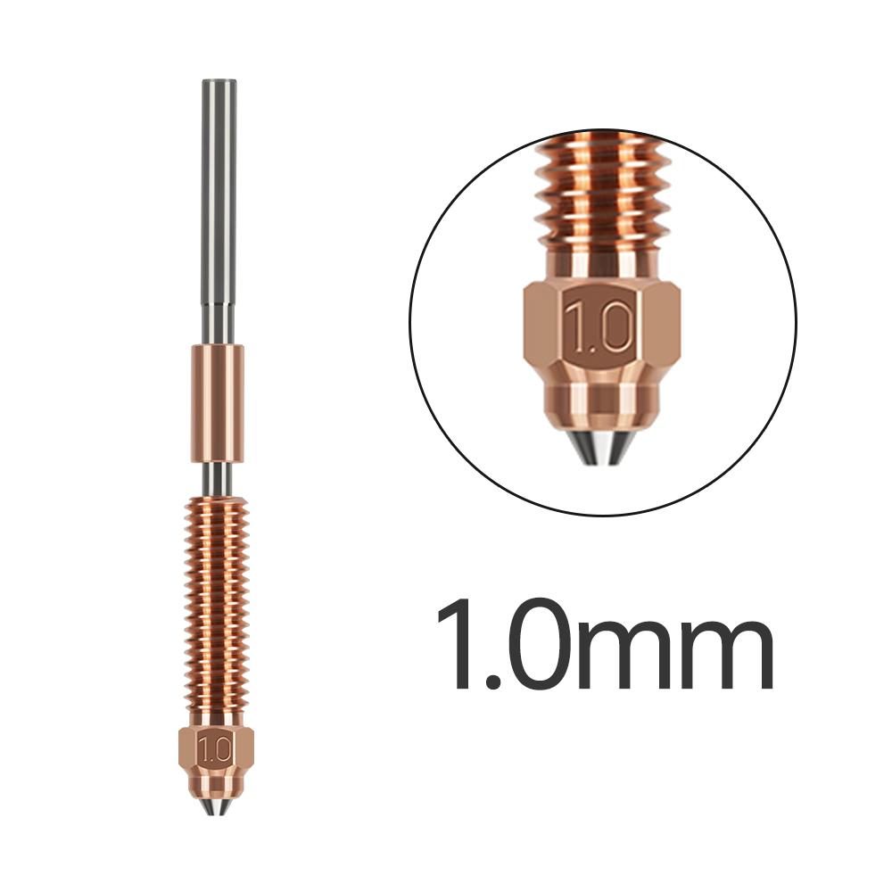 Аксессуар для 3D-принтера 1,0 мм CZ медное закаленное стальное покрытие сопло совместимо с Creality K1C K1